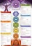 Powerful 7 Chakra - Infographic poster/wallpaper including detailed description, characteristics and features