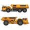 Powerful articulated dump truck