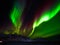 Powerful aurora borealis in the sky