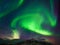 Powerful aurora borealis in the sky