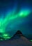 Powerful aurora borealis in the sky