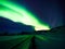 Powerful aurora borealis in the sky