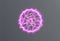 Powerful ball lightning pink png. A strong electric neon charge of energy in one ring. Element for your design
