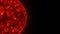 Powerful burning Sun Solar System in space on back background 3D rendering