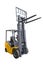 Powerful electric forklift, front view