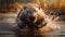 Powerful And Emotive Photorealistic Rendering Of A Beaver Running In Ultra Hd