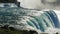 The powerful energy of nature - Niagara Falls. The view from the American side. In the picture, one can see at once two