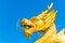 Powerful Golden Dragon statue