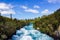 Powerful Huka Falls on the Waikato River near Taupo North Island New Zealand