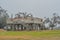 Powerful Hurricane Laura, removed the roof and destroyed this house at Cameron in Cameron Parish, Louisiana