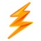 Powerful lightning bolt icon, cartoon style