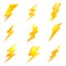 Powerful lightning bolts