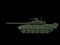 Powerful military tank - dark green camo color