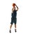 powerful moment frozen in time. Dynamic portrait of basketball player training slam dunk technique against white