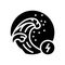 powerful ocean swells glyph icon vector illustration