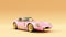 Powerful Pink an Gold Sports Roadster Coupe Car 1960`s