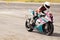 Powerful sport motorcycles in close-up races