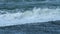 Powerful Stormy Sea Waves. Large Heavy Wave Breaking. Big Splash Sea Waves. Slow motion.