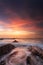 Powerful Sunset with a dramatic sky in the region Alentejo, Portugal.