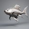 Powerful Symbolism: 4d Silver Fish In Zbrush Style