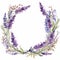 Powerful Symbolism: Lavender Wreath With Watercolor Flowers