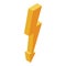 Powerful thunder icon, isometric style