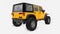 Powerful yellow tuned SUV for expeditions in mountains, swamps, desert and any rough terrain. Big wheels, lift