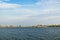 Powerhouse on Kiev Reservoir - panoramic view