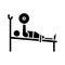 Powerlifting black glyph icon