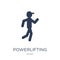 powerlifting icon. Trendy flat vector powerlifting icon on white