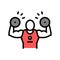 powerlifting sport color icon vector illustration