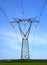 Powerline towers stretching across