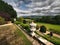 Powys Castle was originally a medieval castle, later rebuilt into a chateau, surrounded by Baroque gardens.