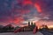 Poznan Cathedral at sunset, Poland