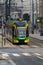 Poznan, Poland - January 16, 2022: urban,modern tramway in the city centre