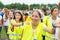 Poznan, POLAND - JULY 24, 2016: pilgrims praying, dancing and singing during Days In Dioceses just before The World Youth Day in