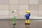 POZNAN, POLAND - Sep 23, 2017: Fireman Sam and walkie talk