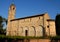 Pozzoveggiani church in sun and sky in the province of Padua in Veneto (Italy)