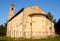 Pozzoveggiani church in sun and sky in the province of Padua in Veneto (Italy)