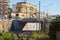 POZZUOLI, ITALY - NOVEMBER 03, 2015: Old railway junction under the shabby bridge in the central part of Pozzuoli.