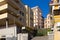 POZZUOLI, ITALY - NOVEMBER 03, 2015: View of the typical italian apartment buildings in center of Pozzuoli city southern Italy