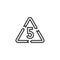 PP 5, industrial marking plastic line icon