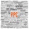 PPC and advertising concept in word tag cloud