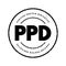 PPD Purified Protein Derivative - test used to detect if you have a tuberculosis infection, acronym text stamp concept background