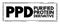 PPD Purified Protein Derivative - test used to detect if you have a tuberculosis infection, acronym text stamp concept background