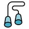 Ppe earplugs icon vector flat