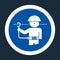 PPE Icon.Use Safety Belts Symbol Sign On black Background,Vector llustration