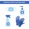 PPE Personal Protective Equipment Icons Set