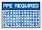 PPE Required Symbol Sign, Vector Illustration, Isolated On White Background Label .EPS10