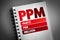 PPM - Parts Per Million acronym